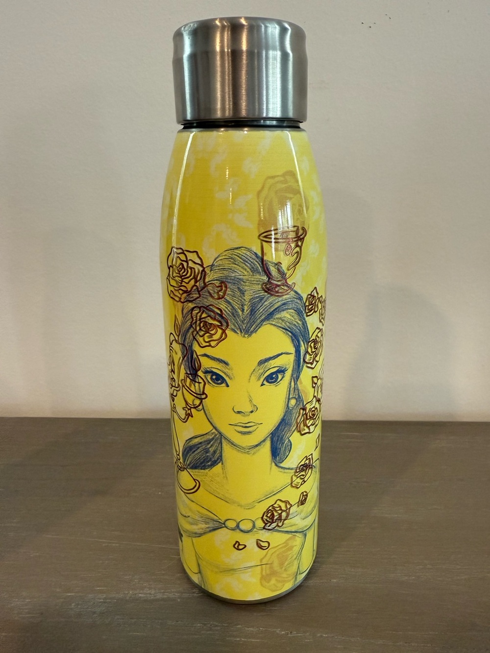 Tervis Disney Beauty & The Beast Belle Stainless Steel Water Bottle Yellow 17 oz